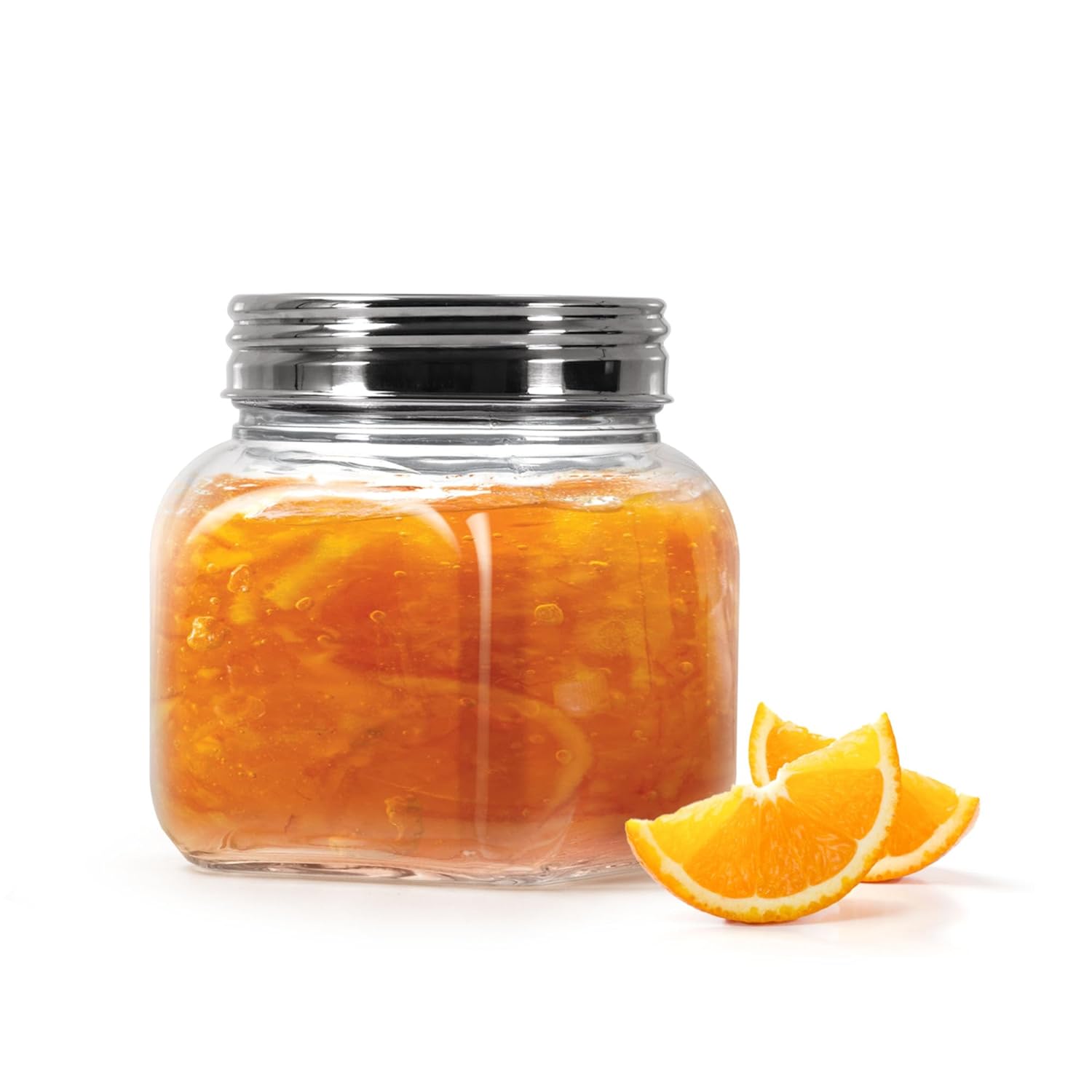 Square Glass Jar With SS 304 Lid