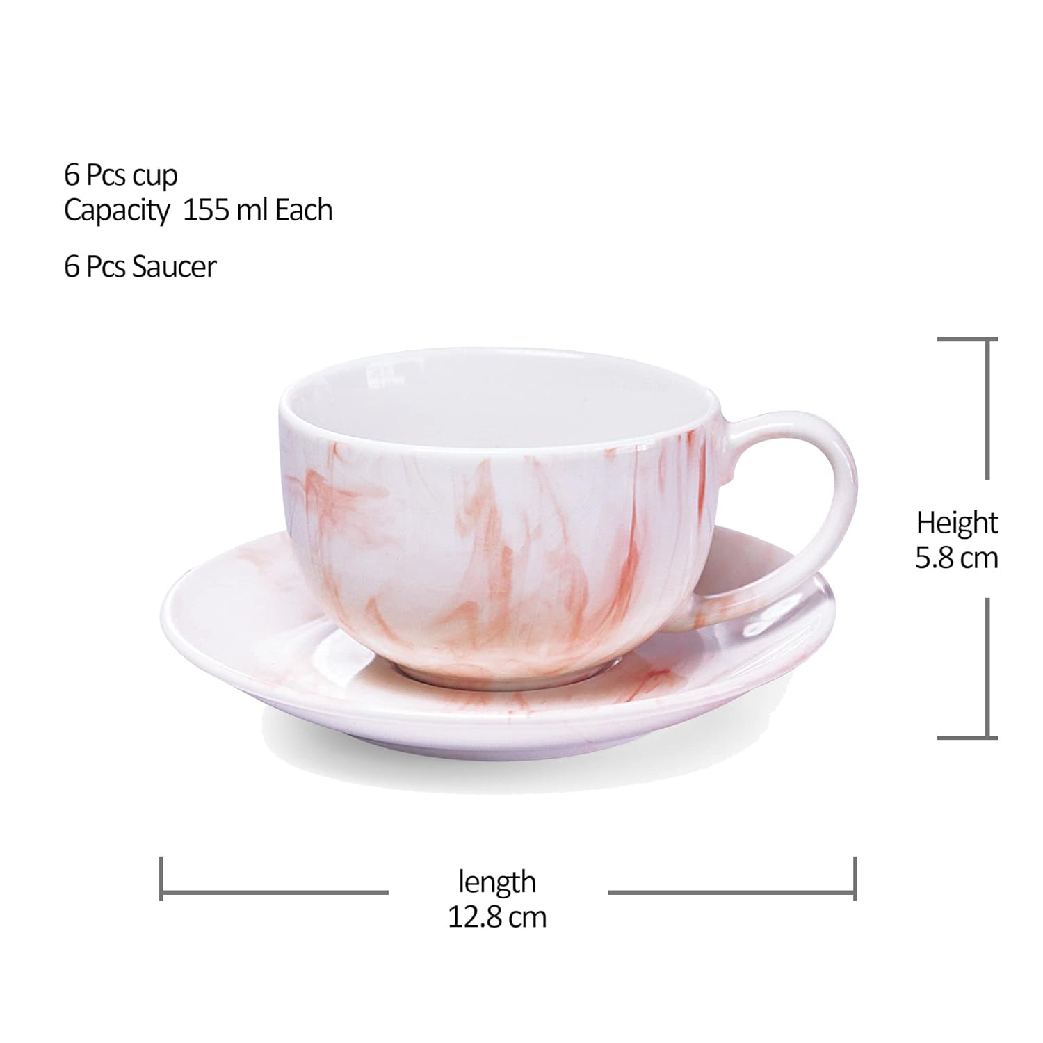Marble Cup And Saucer (Treo by Milton)