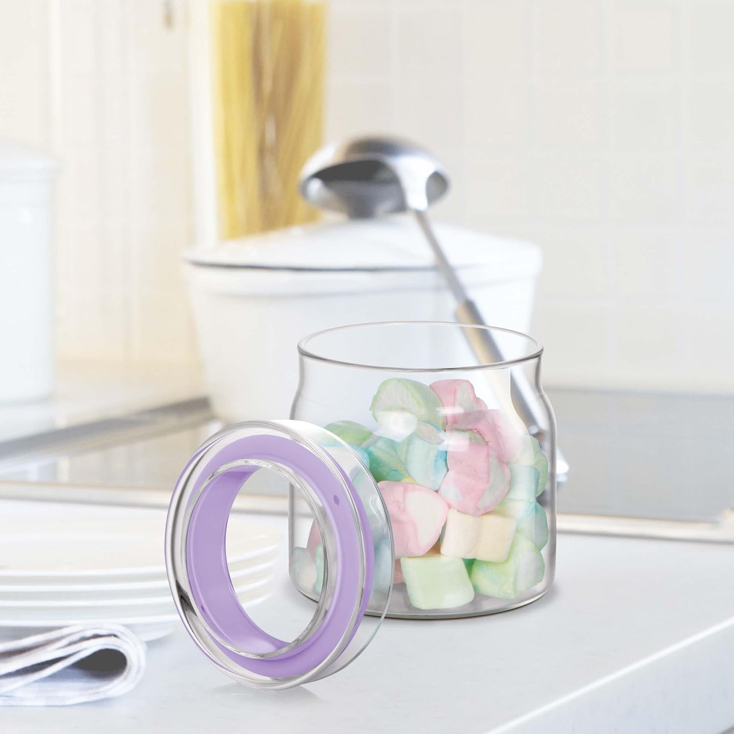 Alin Glass Jar With Glass Lid