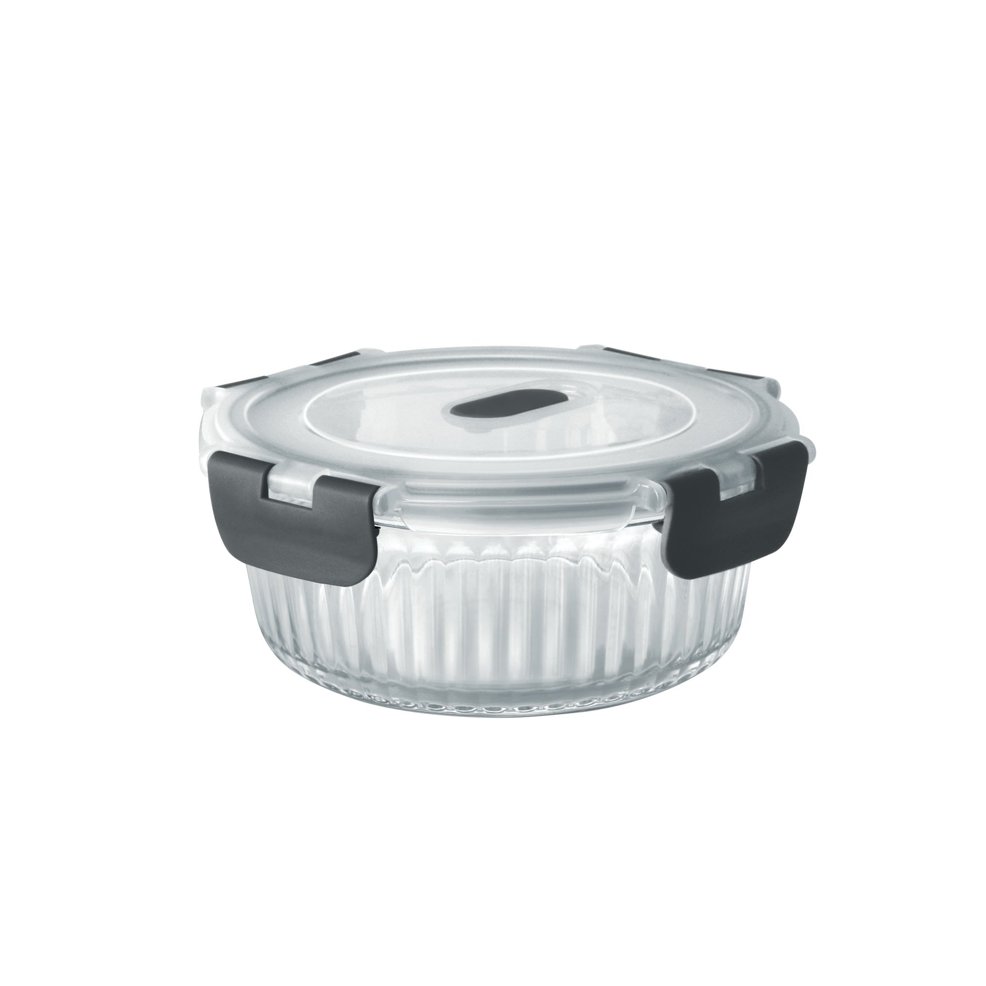 Borosilicate Clip Fresh Rib Round Container (Treo by Milton)
