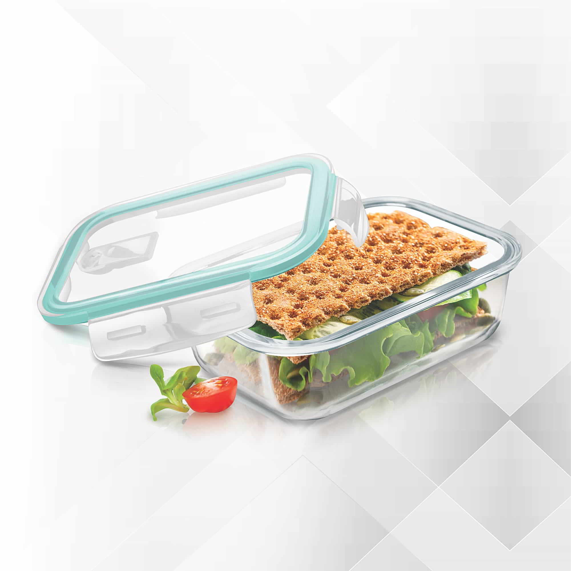 Hi Borosilicate Clip Fresh Rectangular Container