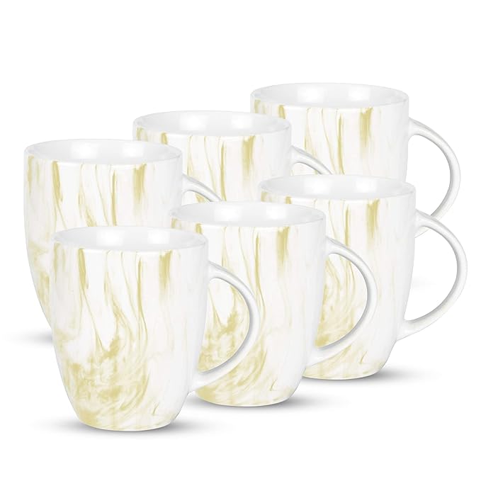 Marble Mug, 240 ml, Set of 6 (Treo by Milton)