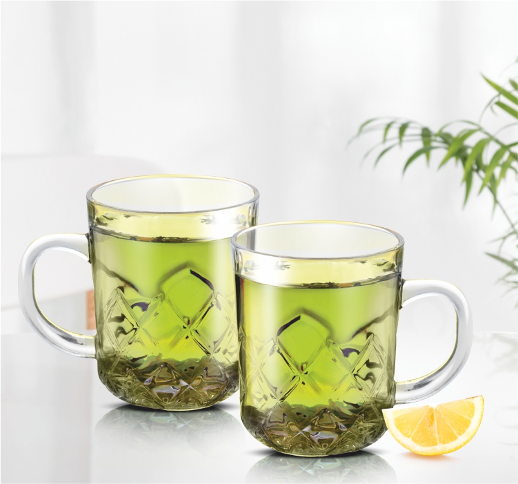 Buy Septum Glass Tea Mug 140ML, 6 PCS Set Online - Treo by Milton