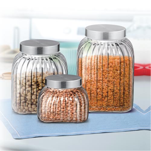 Buy Treo Air Tight Transparent Glass Pot Storage Jar (670 ml) Online at  Best Prices in India - JioMart.