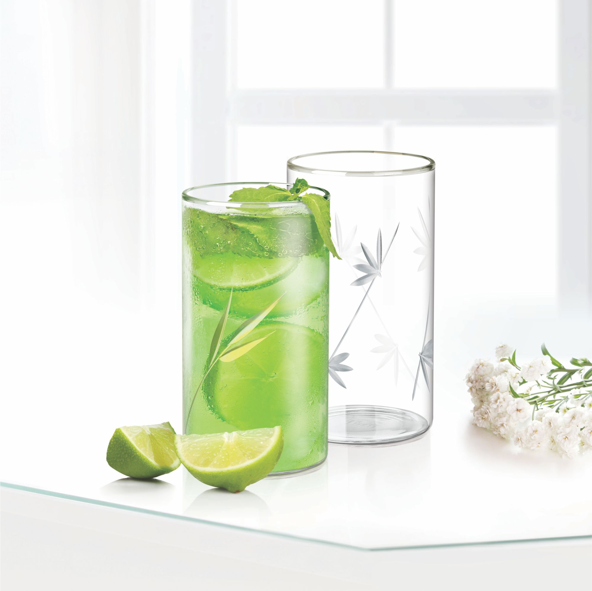 Treo Borosilicate Deco Vector Water Glass Tumbler