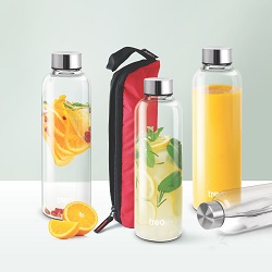 Treo Swag Borosilicate Glass Bottle With Protective Case