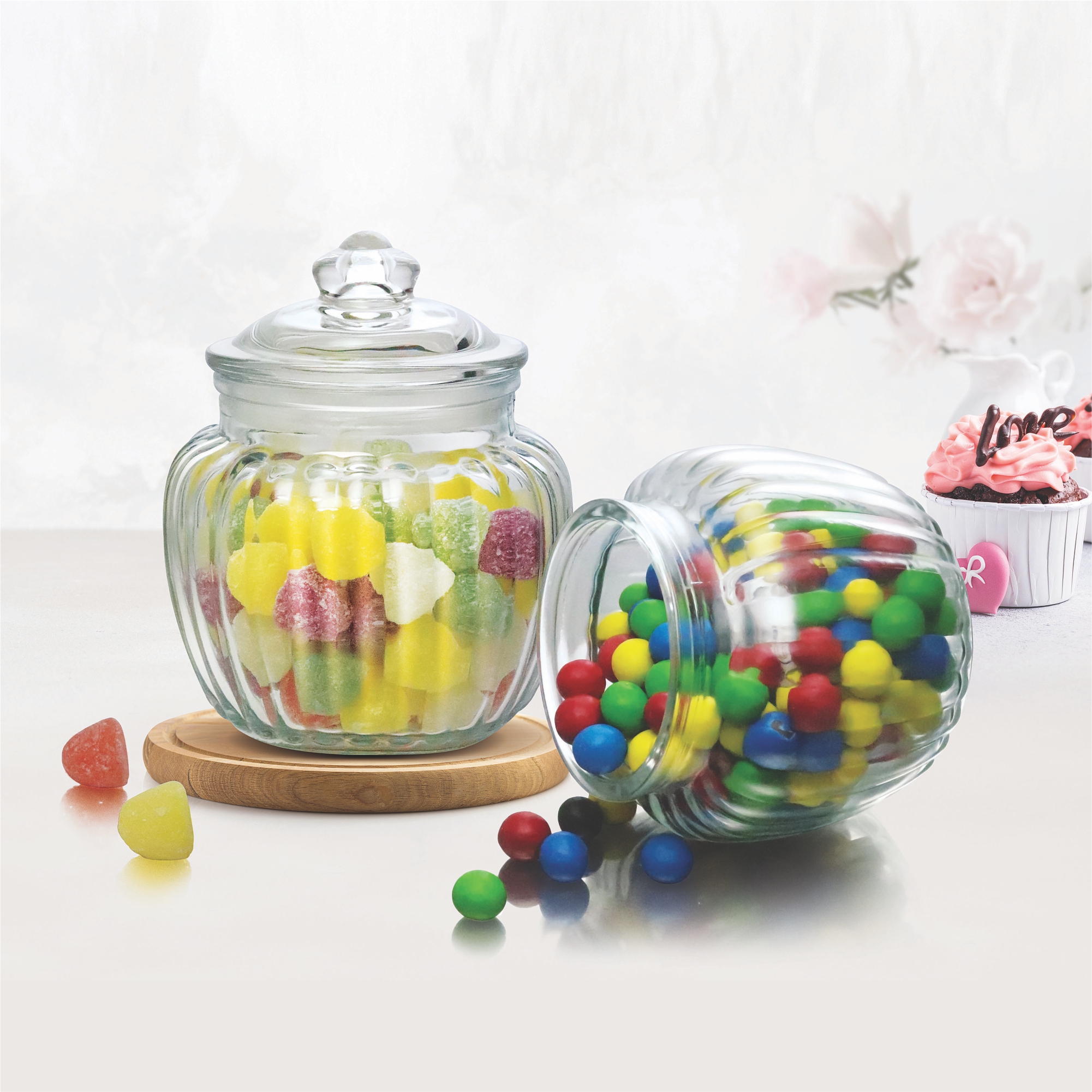 Treo Glass Pot Pickle Jar with Glass Lid