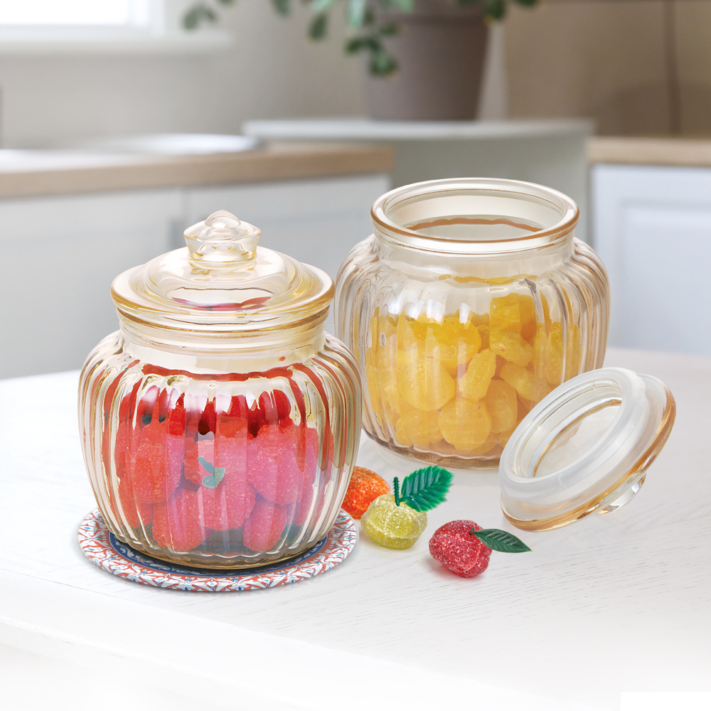 Treo Golden Pot Glass Jar