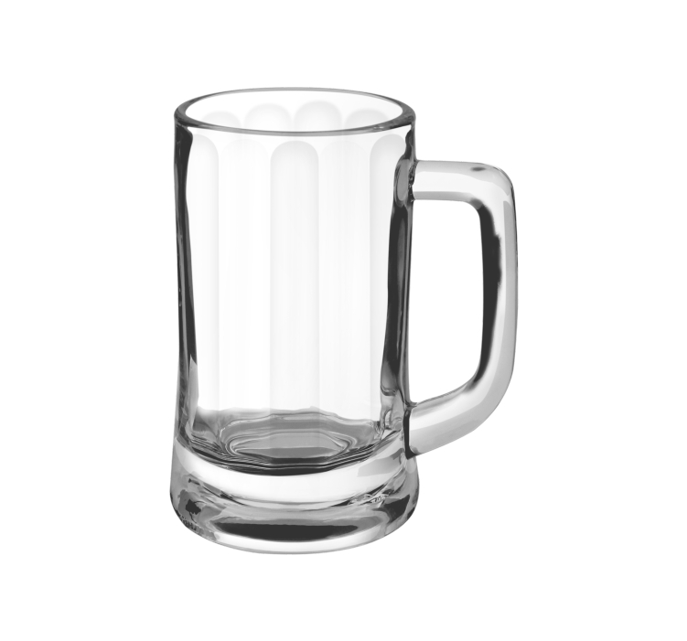Treo Cascade Transparent Glass Beer Mug, 2 pcs