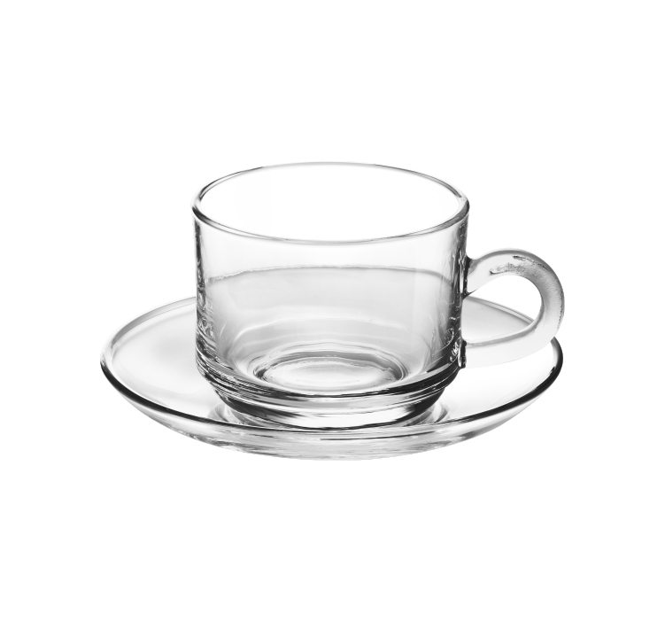 Treo Bistro Glass Cup N Saucer