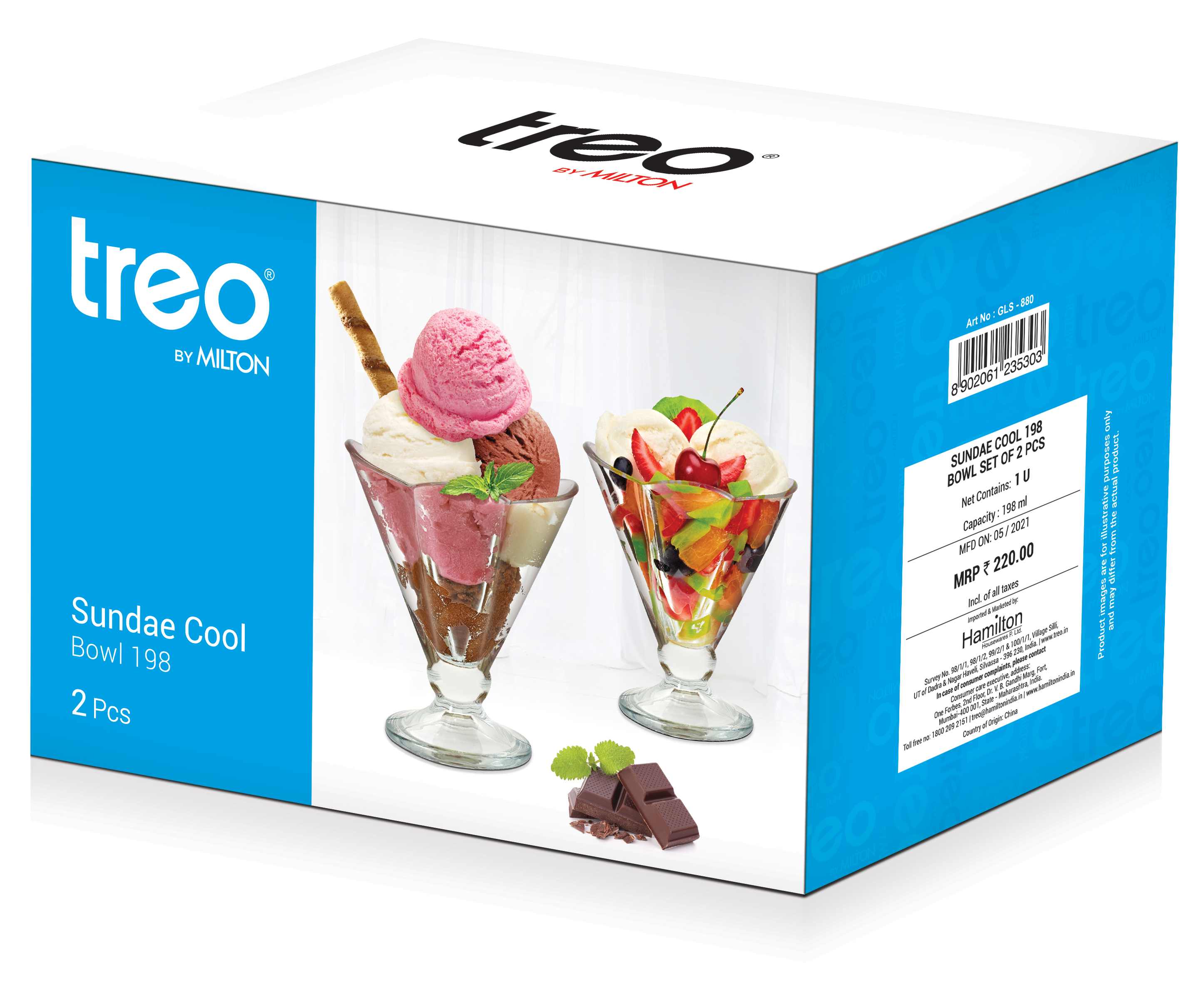 Treo Sundae Cool Glass Bowl