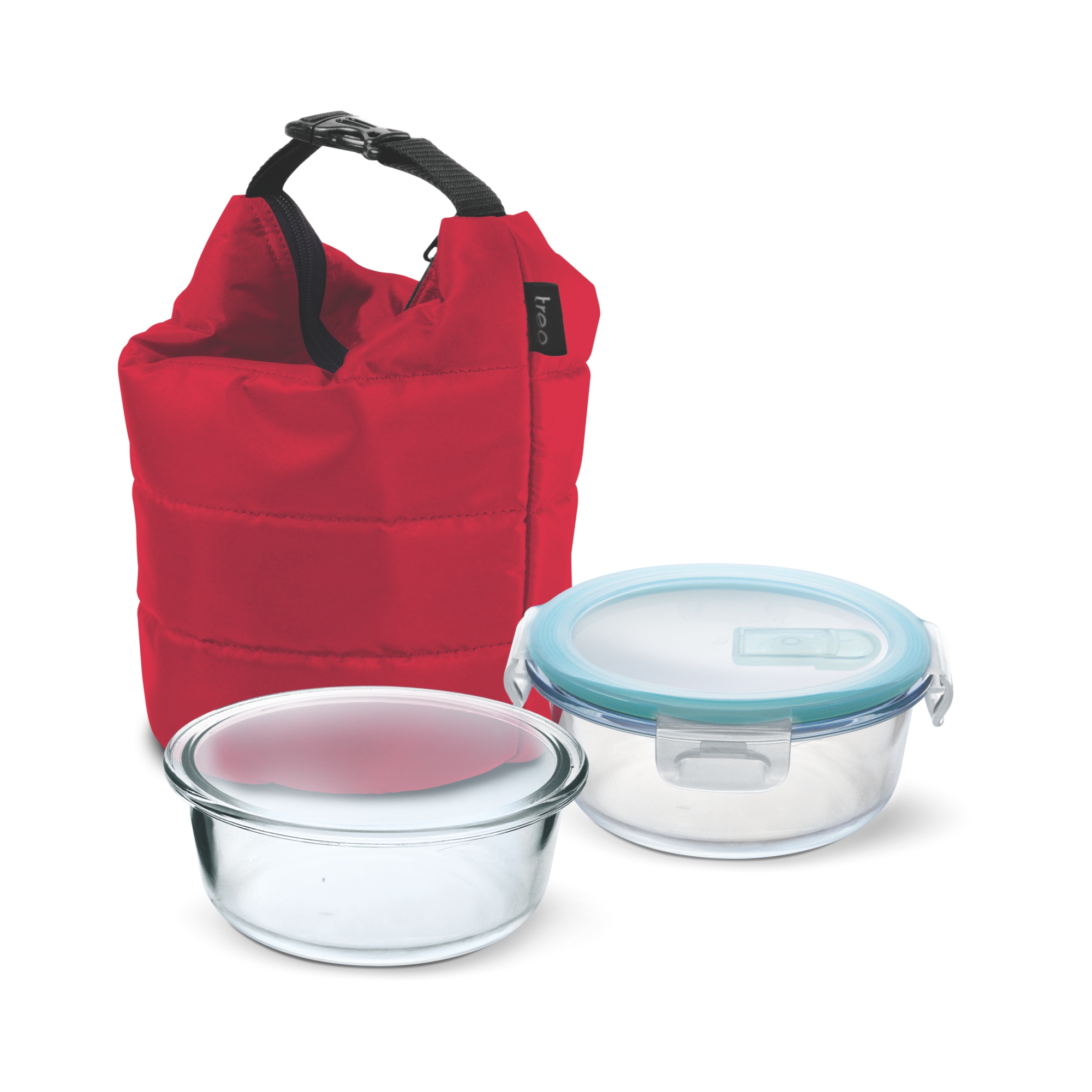 Treo Swag Borosilicate Round Glass Lunch Box