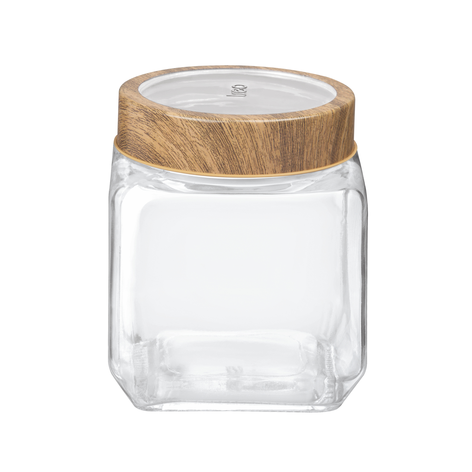 Treo Woody Cube Glass Spice Jar