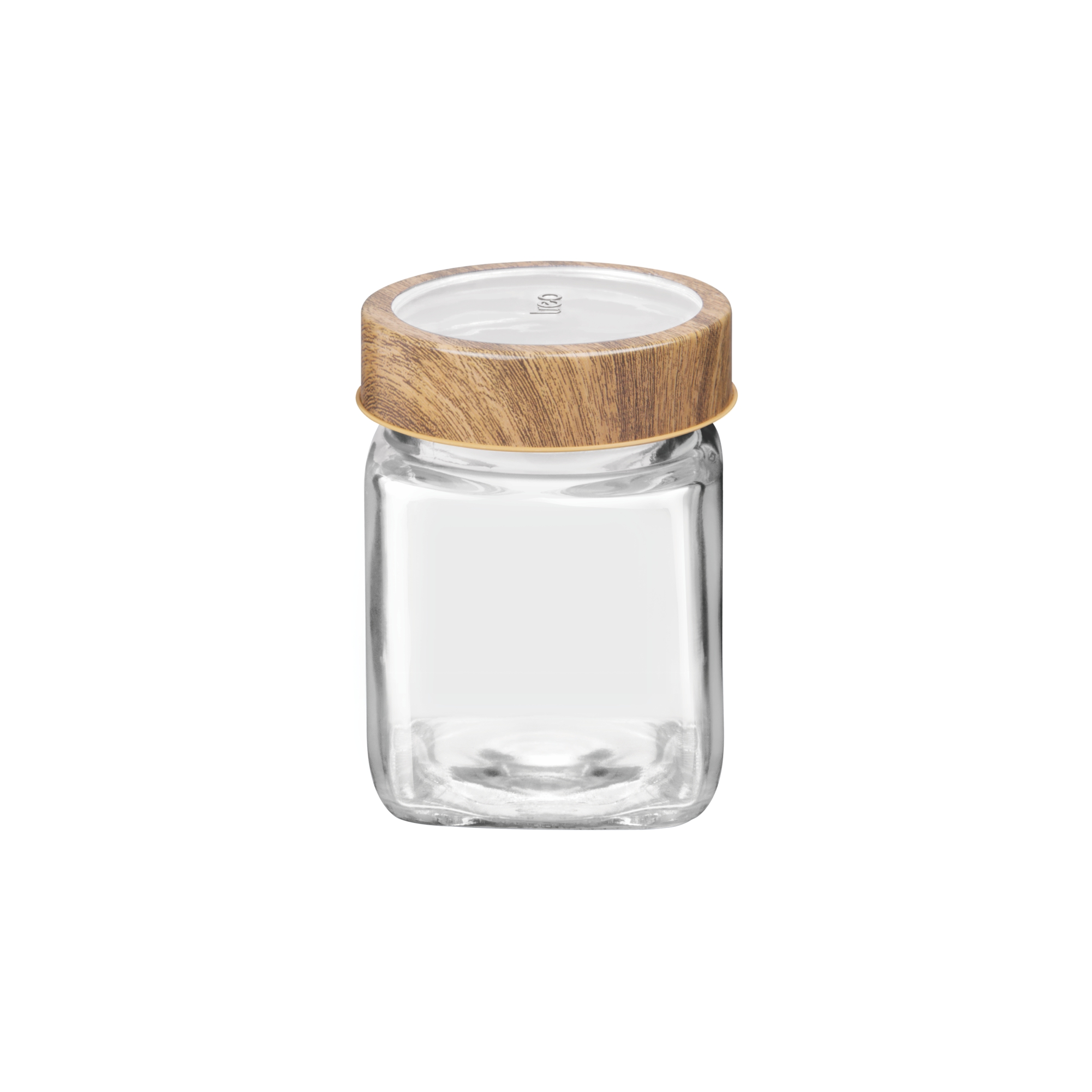 Treo Woody Cube Glass Spice Jar Set