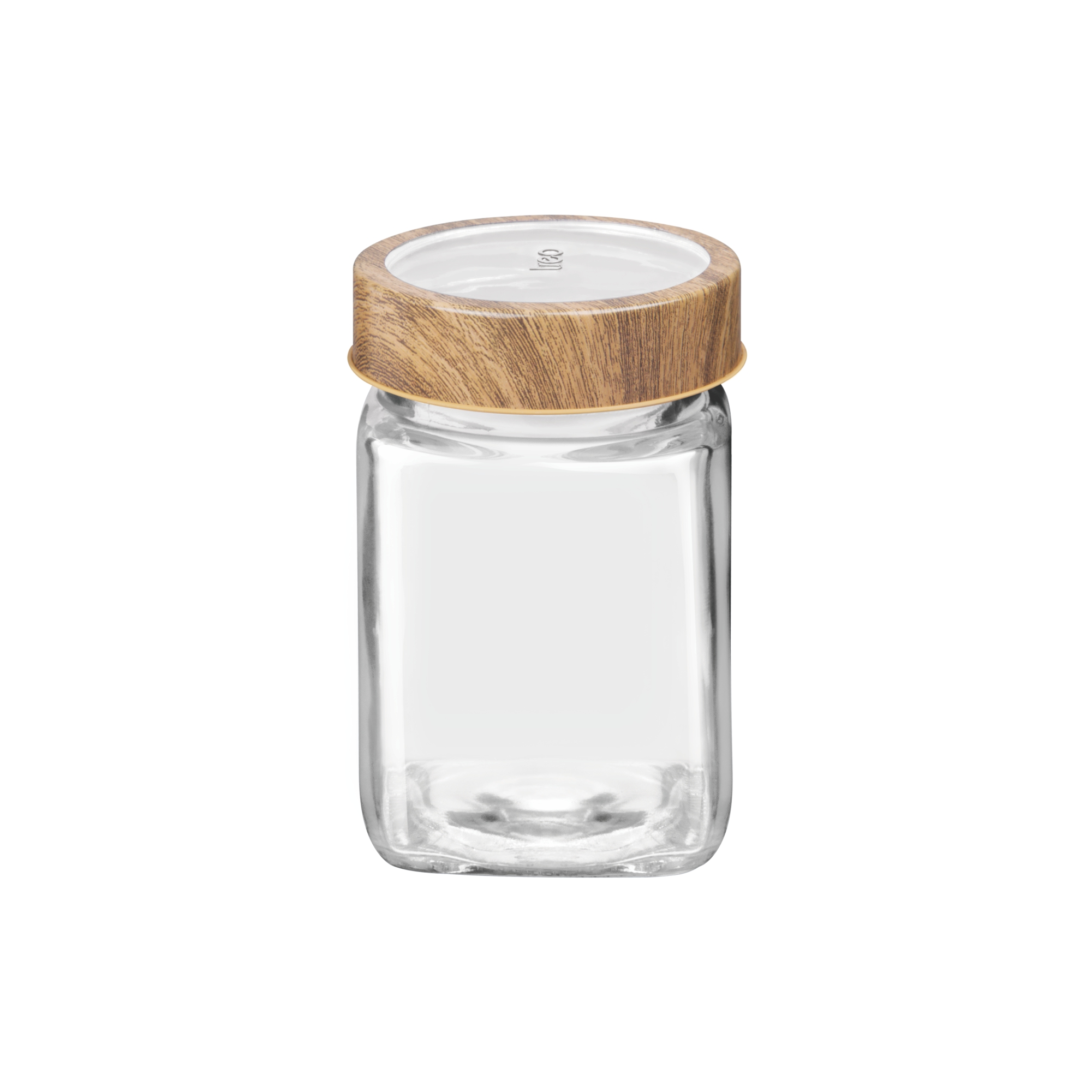 Treo Woody Cube Glass Spice Jar Set