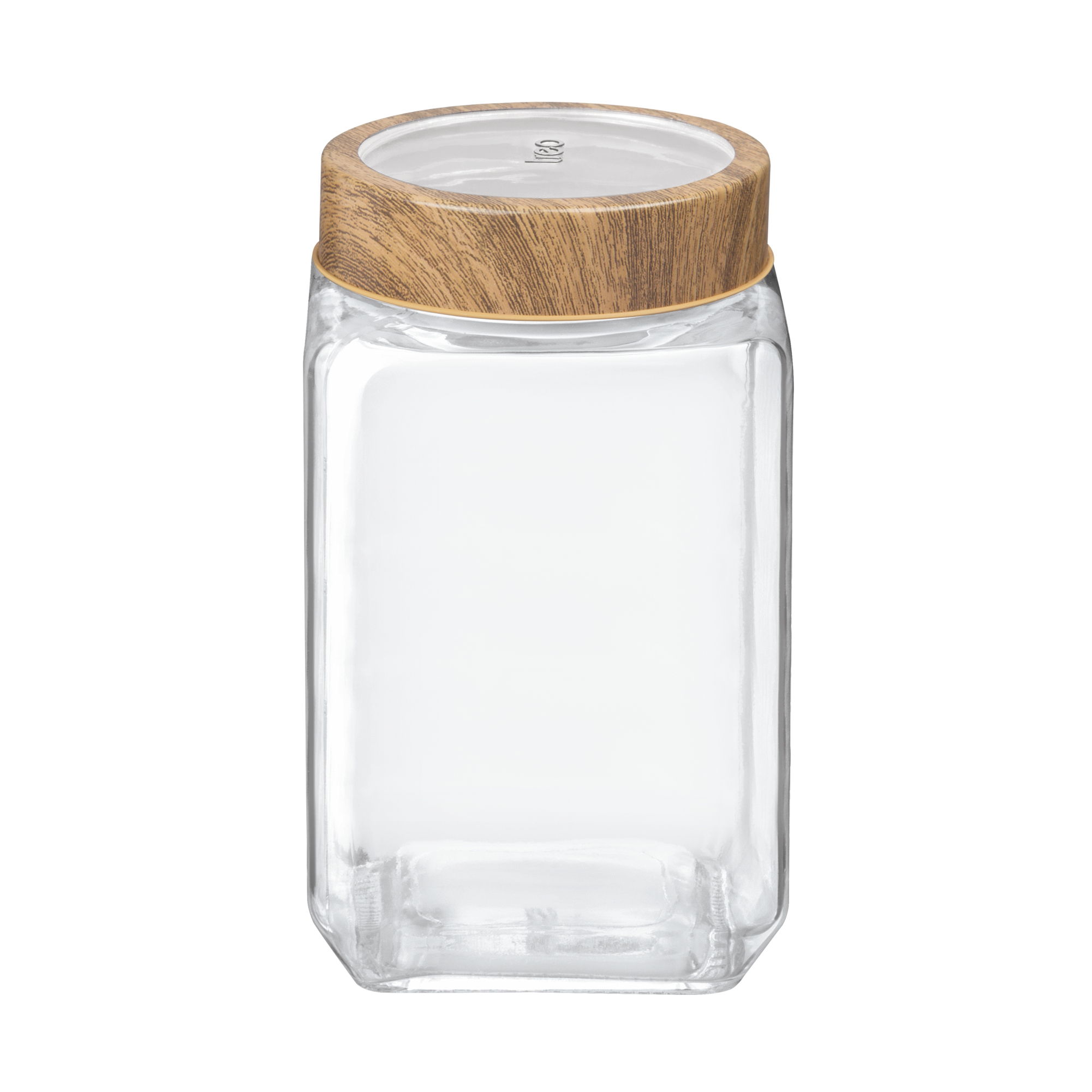 Treo Woody Cube Glass Spice Jar Set