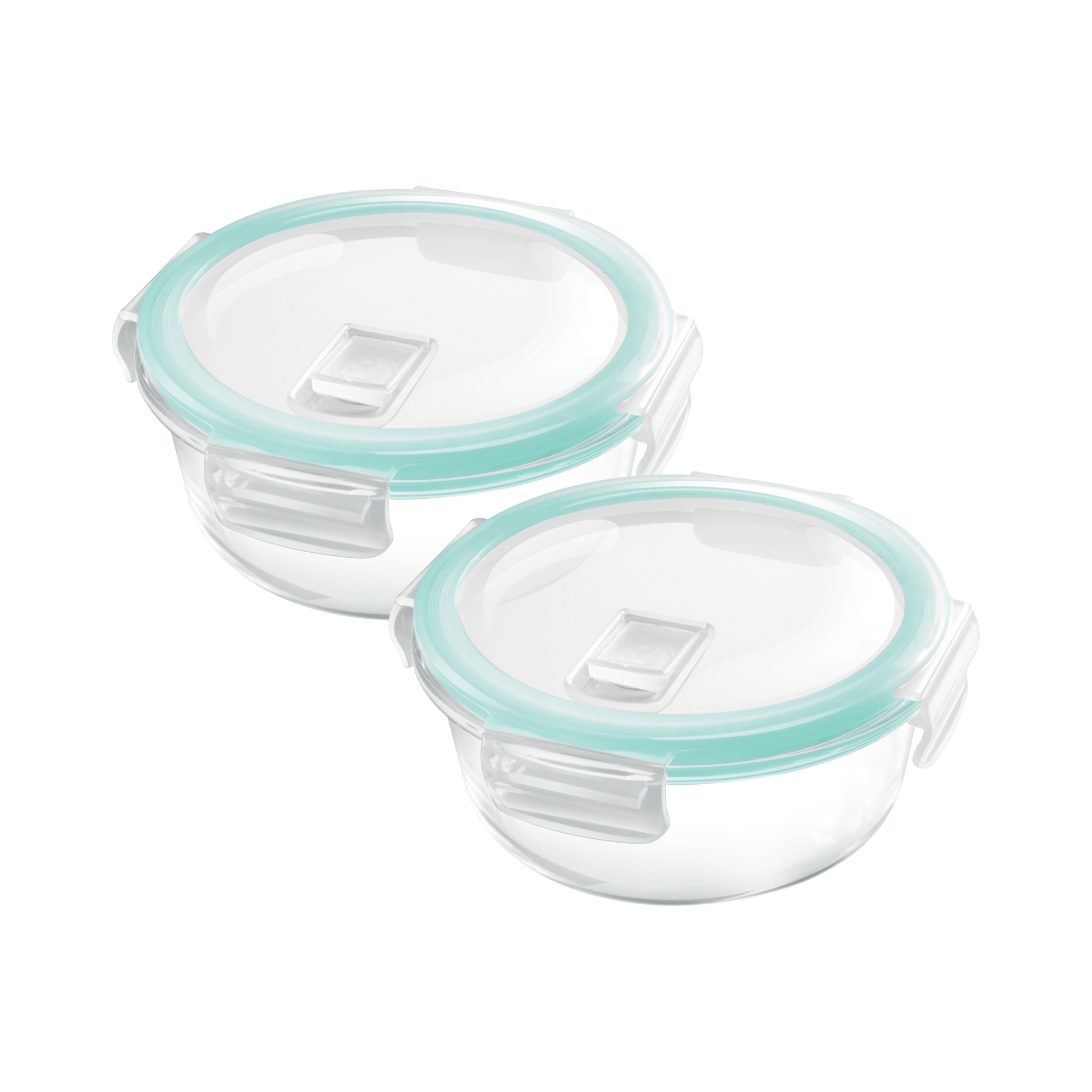 Treo Borosilicate Clip Fresh Round Glass Containers