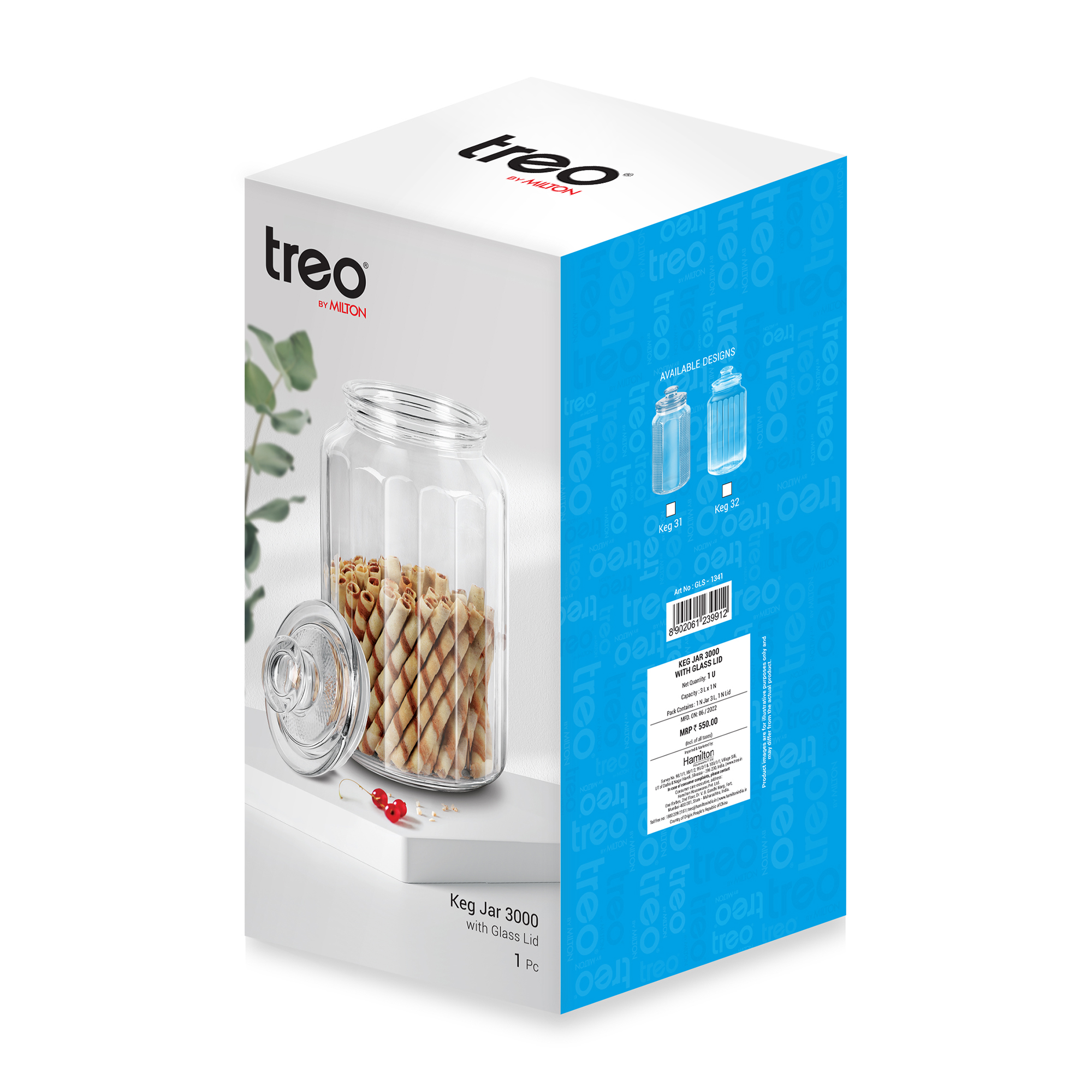 Treo Keg Glass Jar