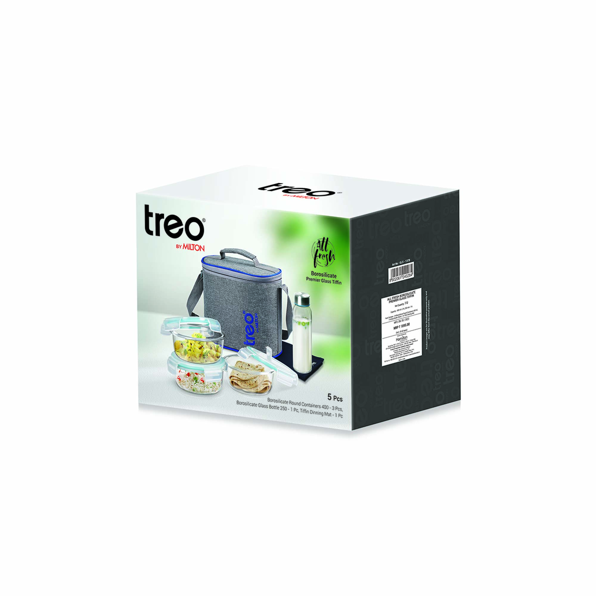 Treo Borosilicate All Fresh Premier Glass Lunch Box