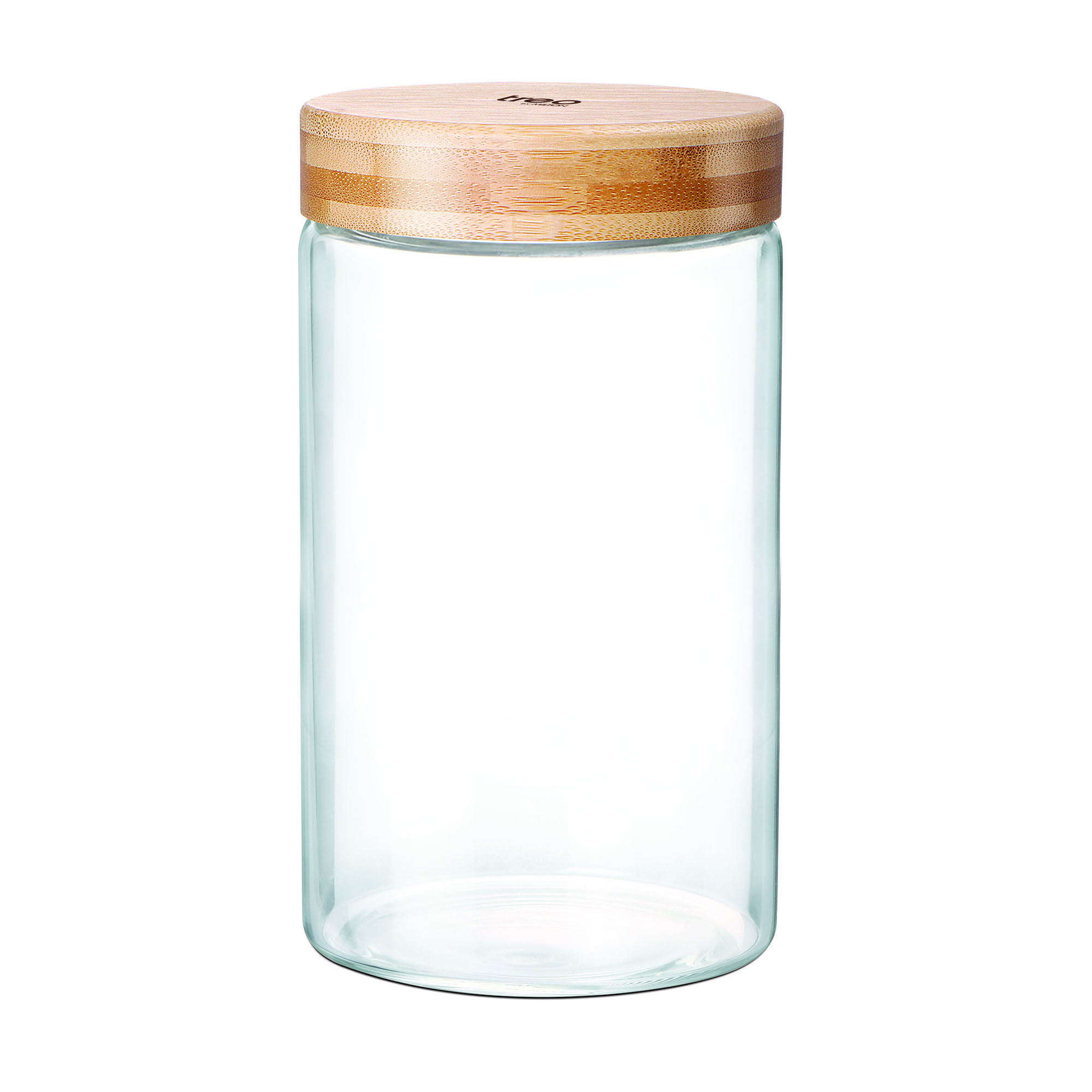 Treo Borosilicate Round Glass Jar With Wooden Lid