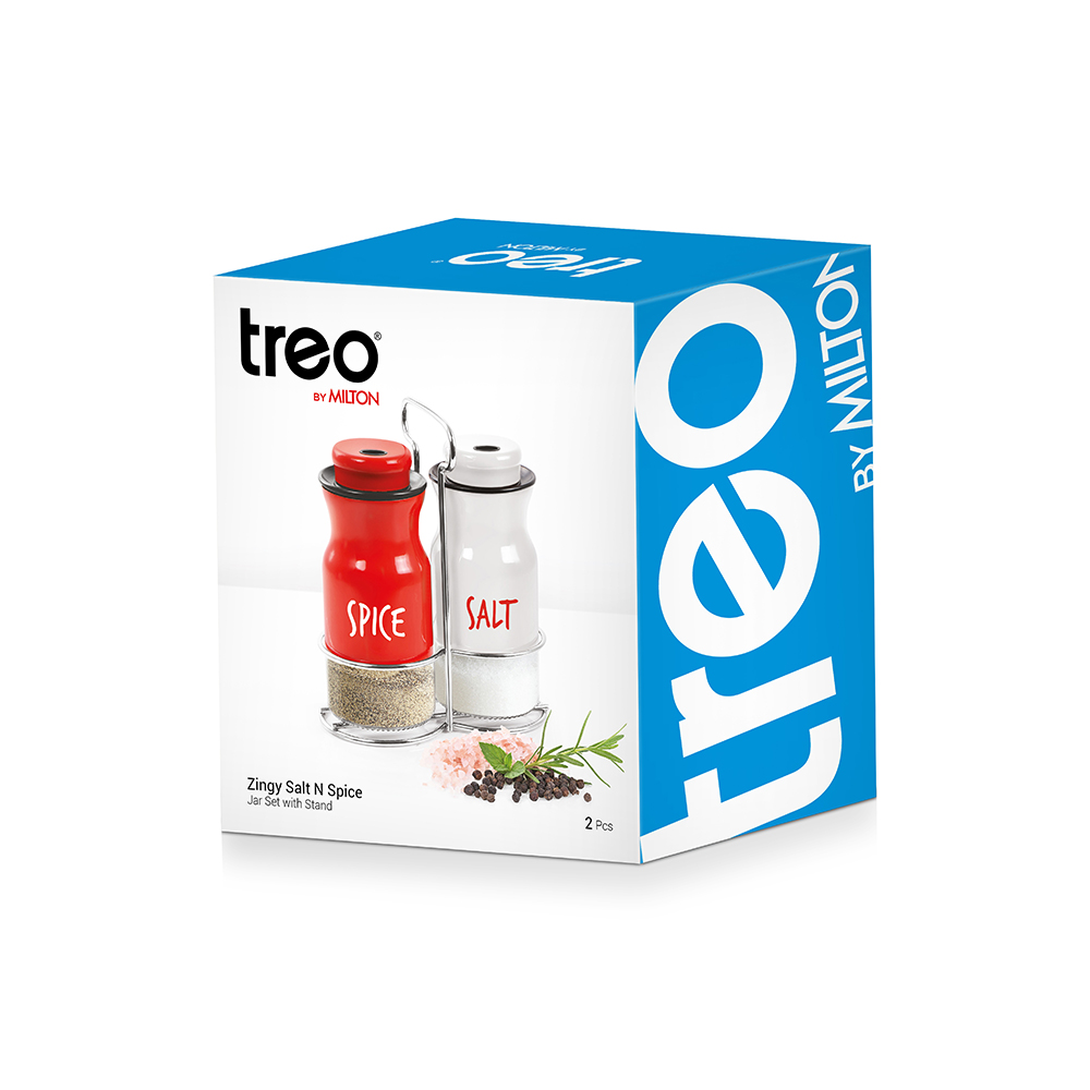 Treo Zingy Salt And Spice Set With Stand