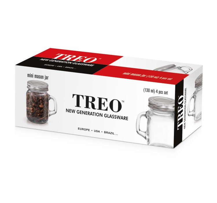 Treo Mini Glass Mason Jar