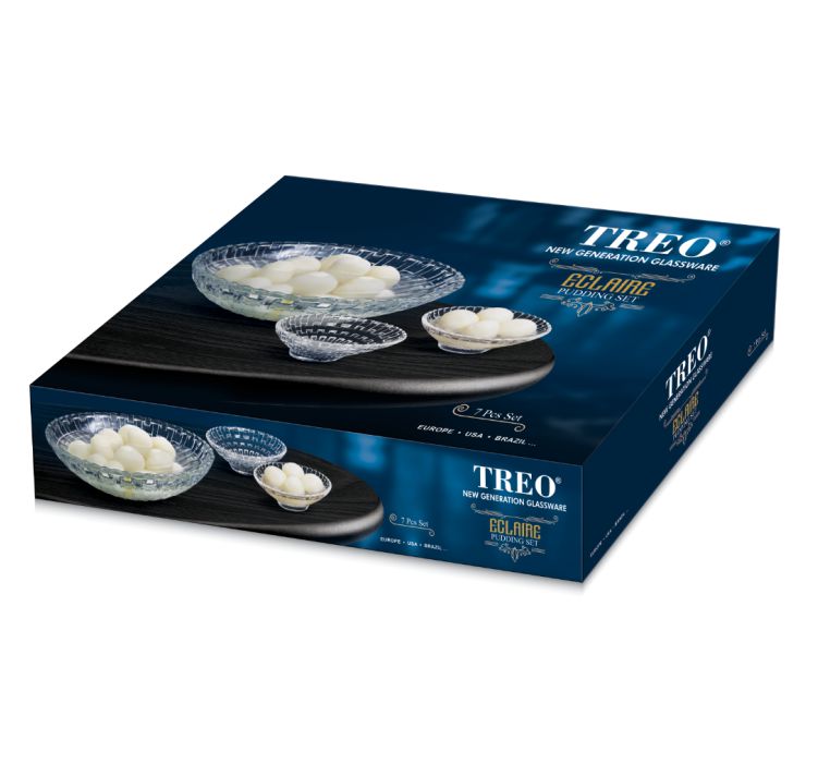 Treo Eclaire Glass Pudding Set