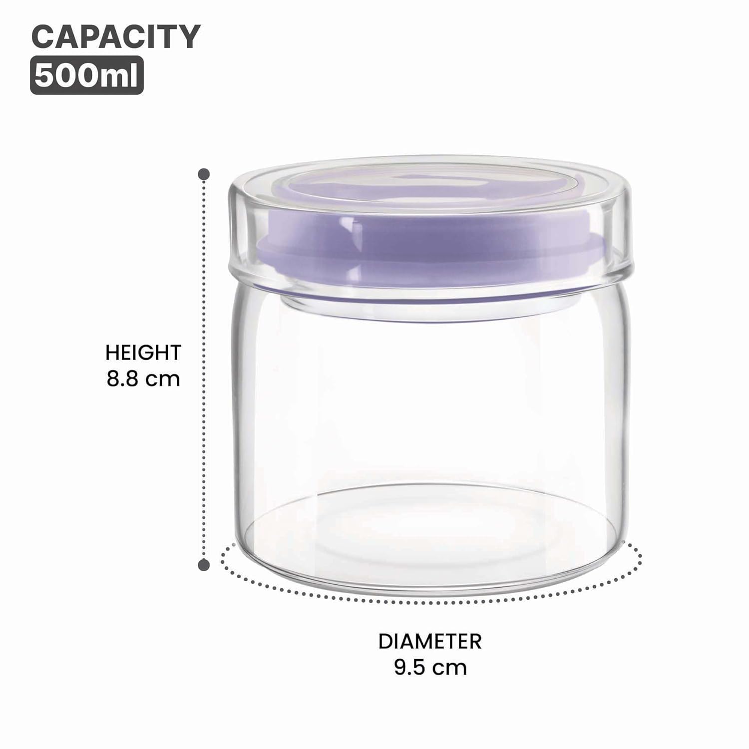 Treo by Milton Alin Jar With Glass Lid Size