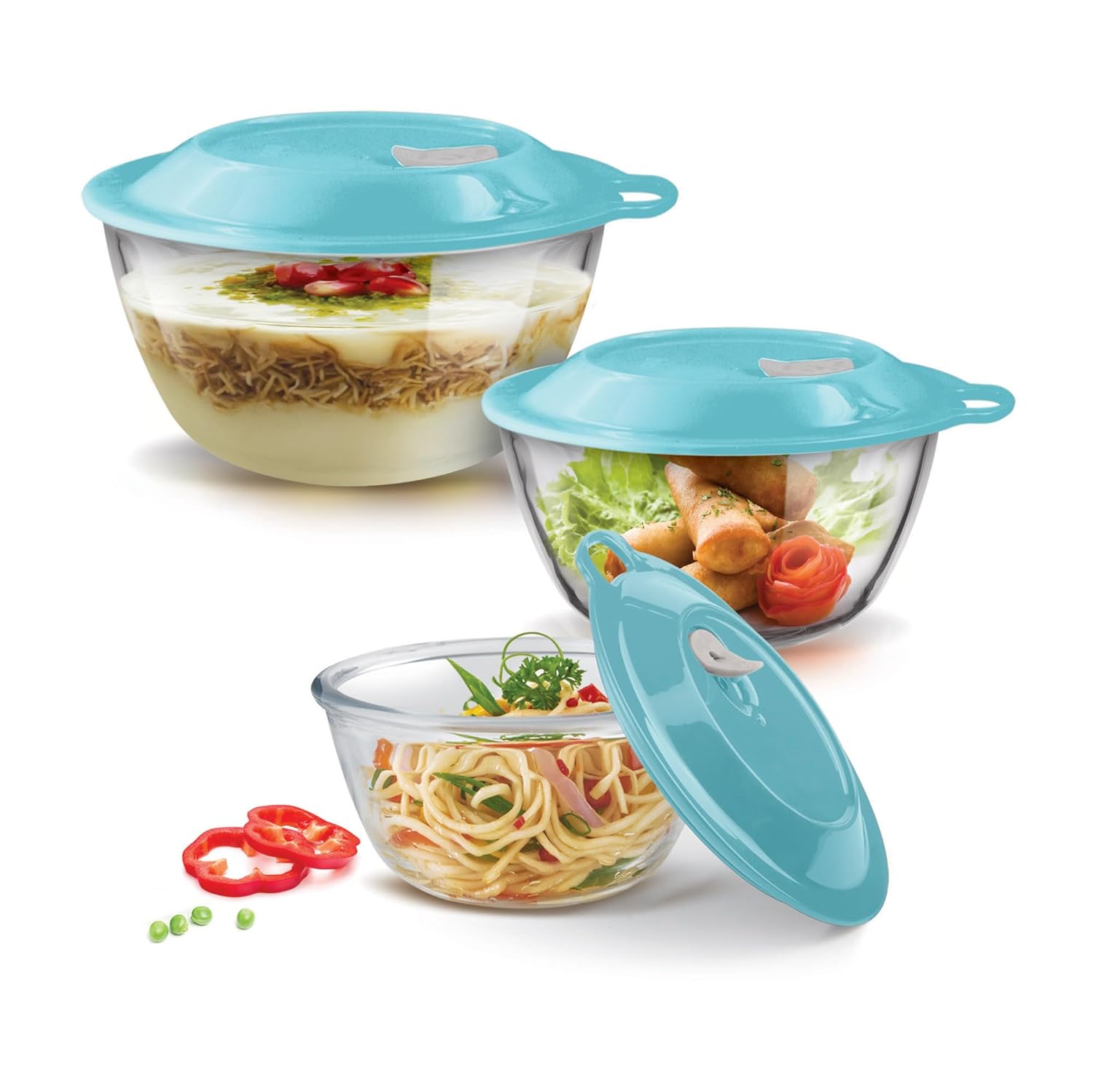 Mixing Bowl 3pc Set With Eazy Lid (Treo by Milton)