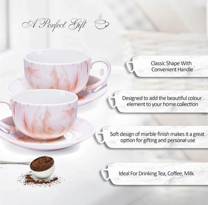Marble Cup And Saucer Features