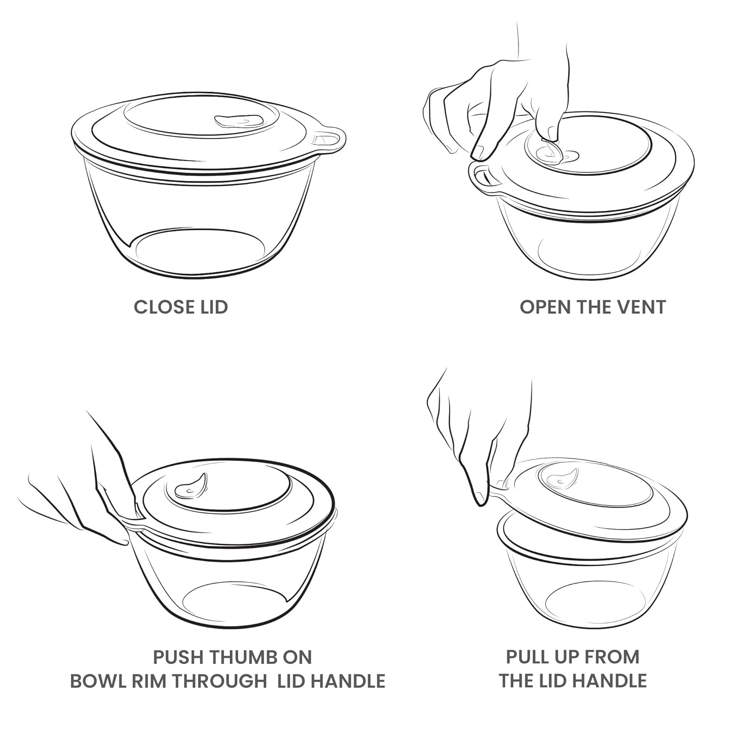 Mixing Bowl 3pc Set With Eazy Lid (Treo by Milton)