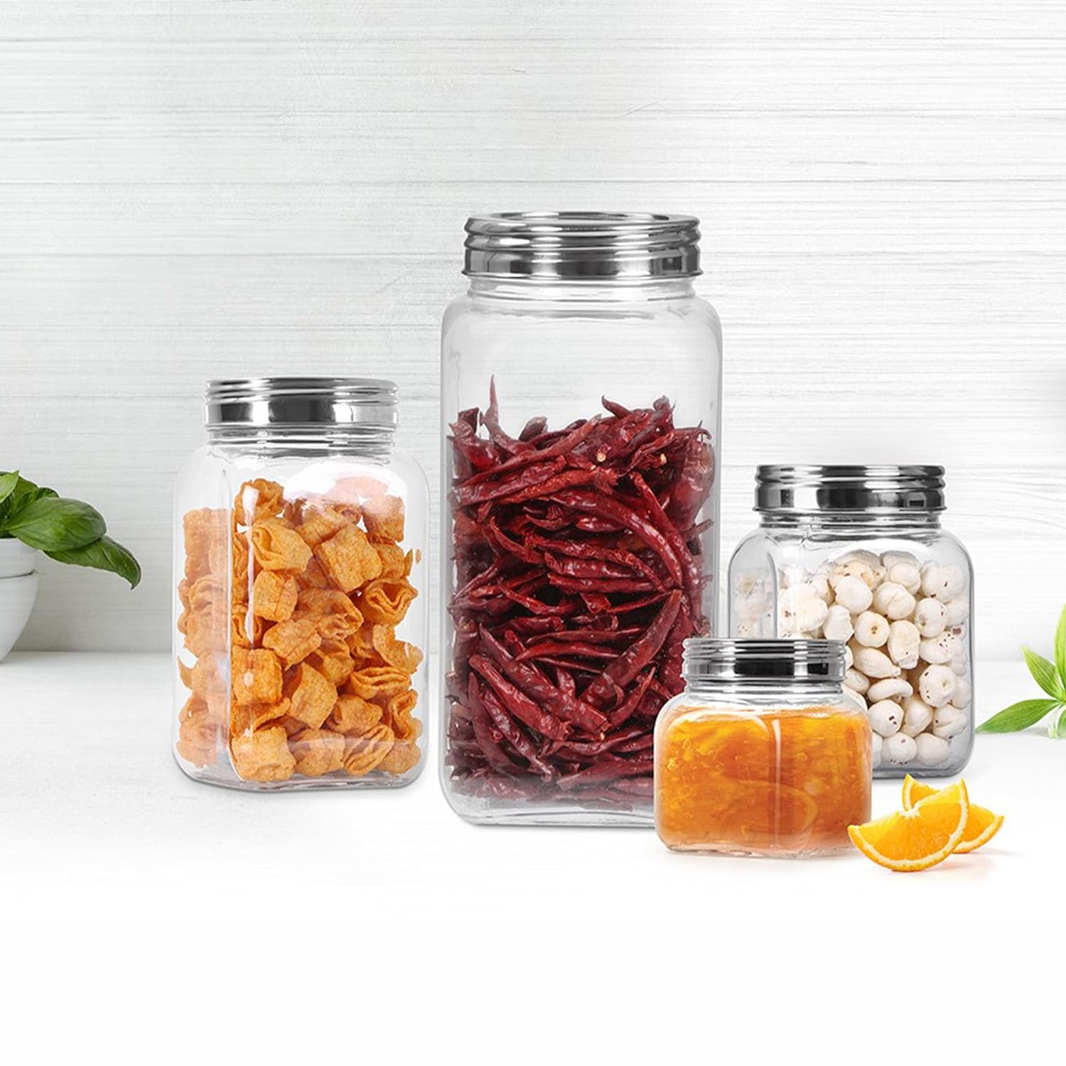 Square Glass Jar With SS 304 Lid Features