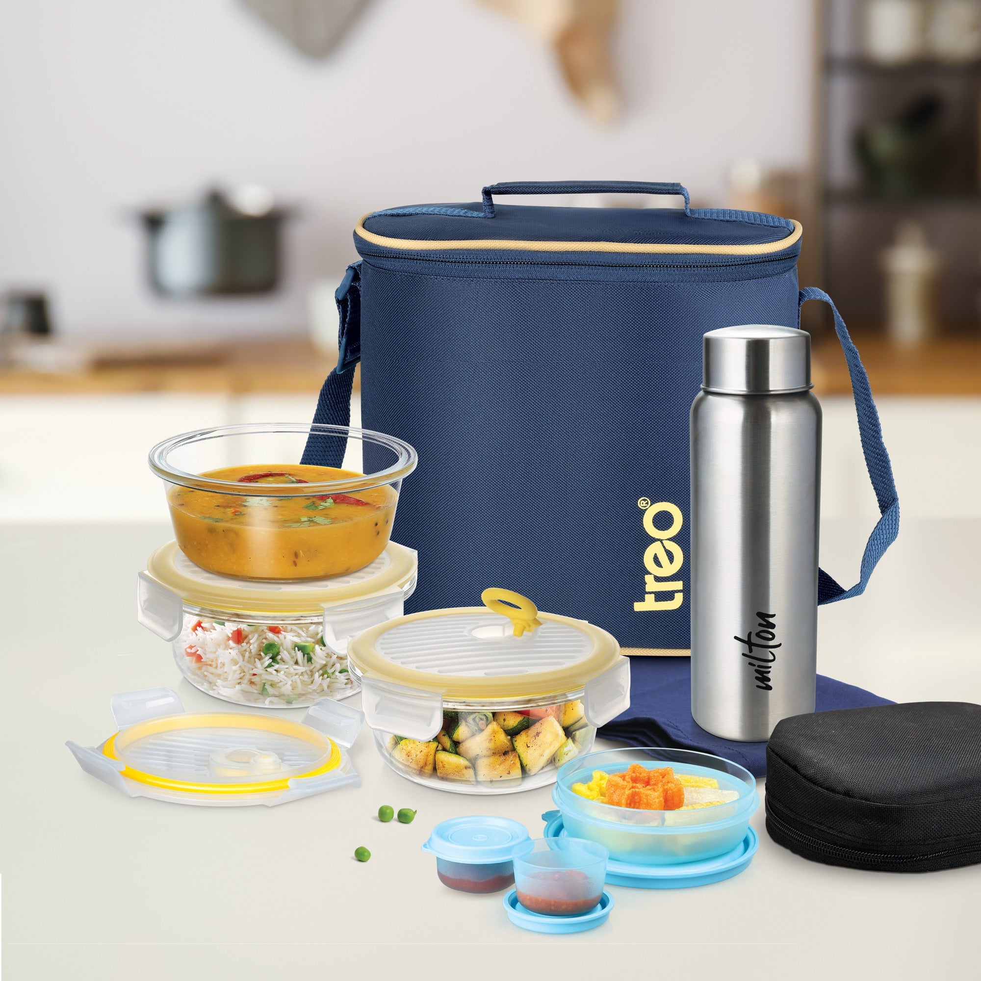 All Fresh Premier Glass Tiffin (Treo by Milton)