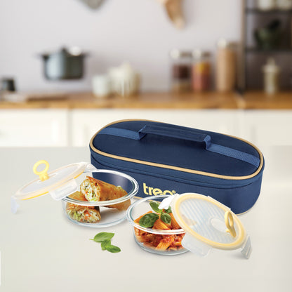 All Fresh Borosilicate Glass Tiffin (Treo by Milton)