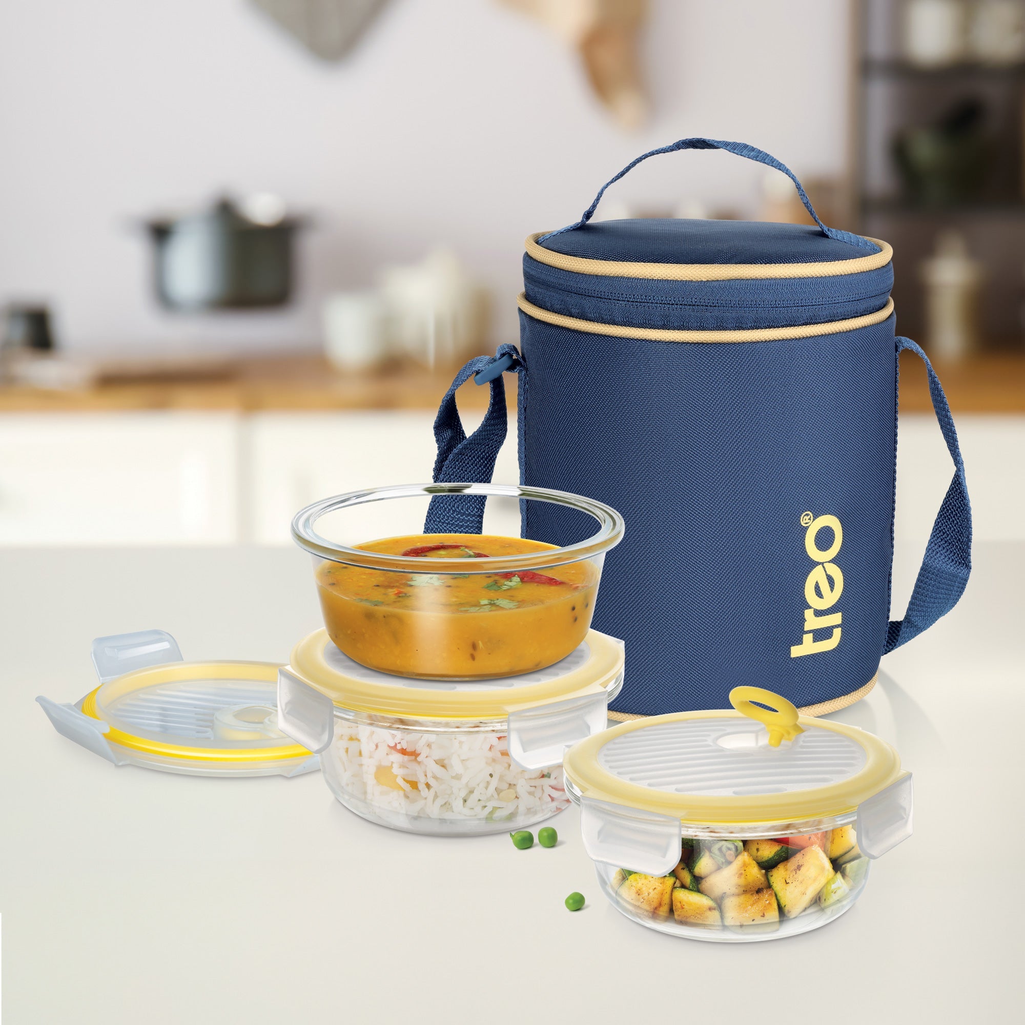 All Fresh Borosilicate Glass Tiffin (Treo by Milton)