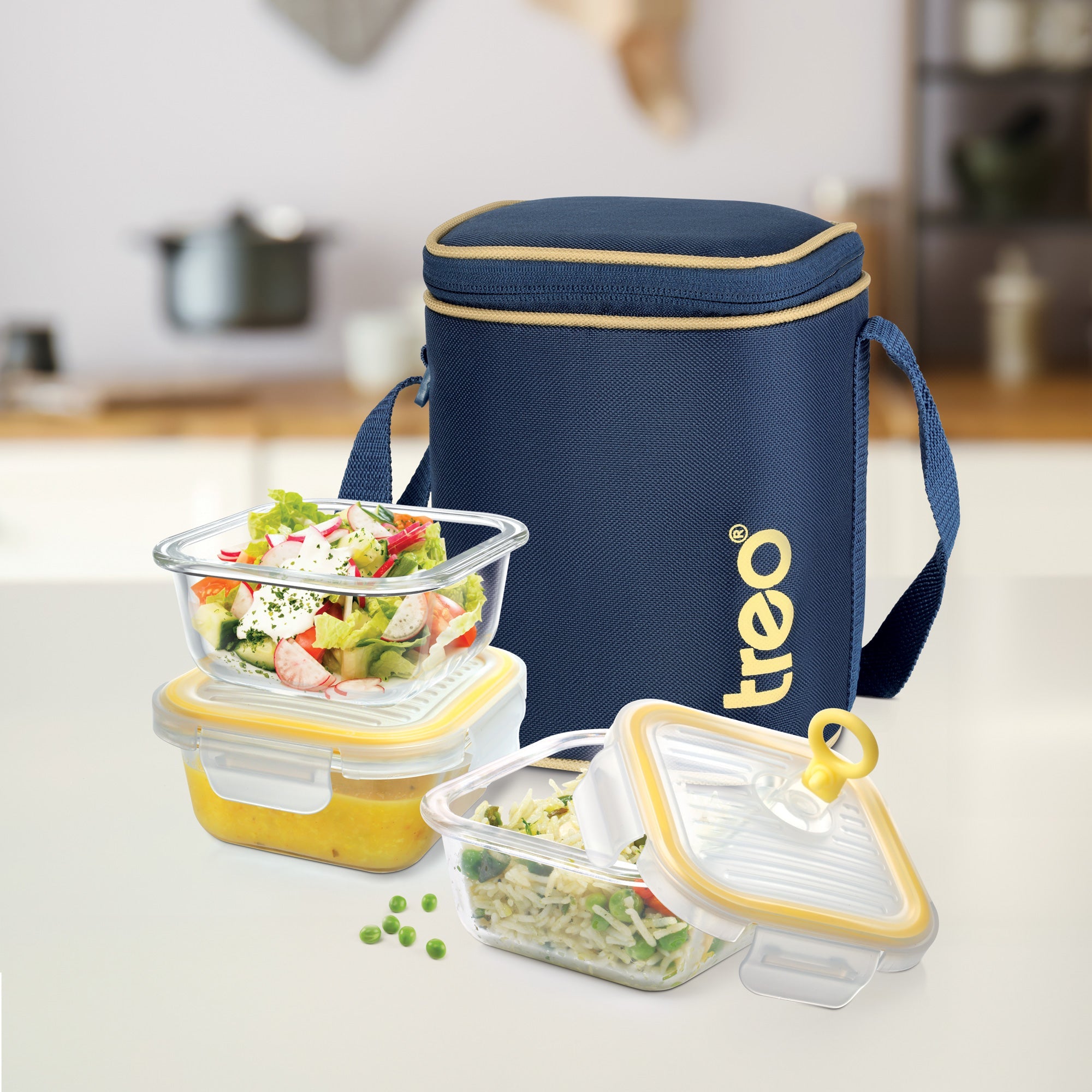 All Fresh Borosilicate Glass Tiffin (Treo by Milton)