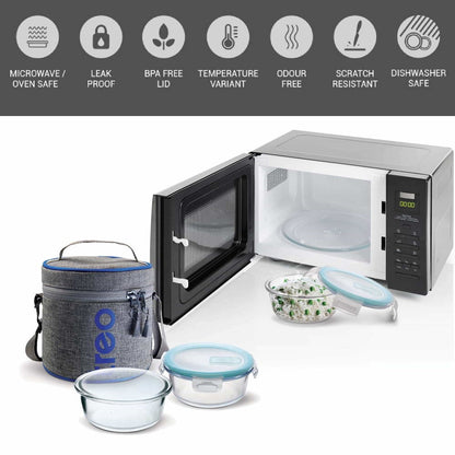 All Fresh Borosilicate Glass Tiffin by Treo