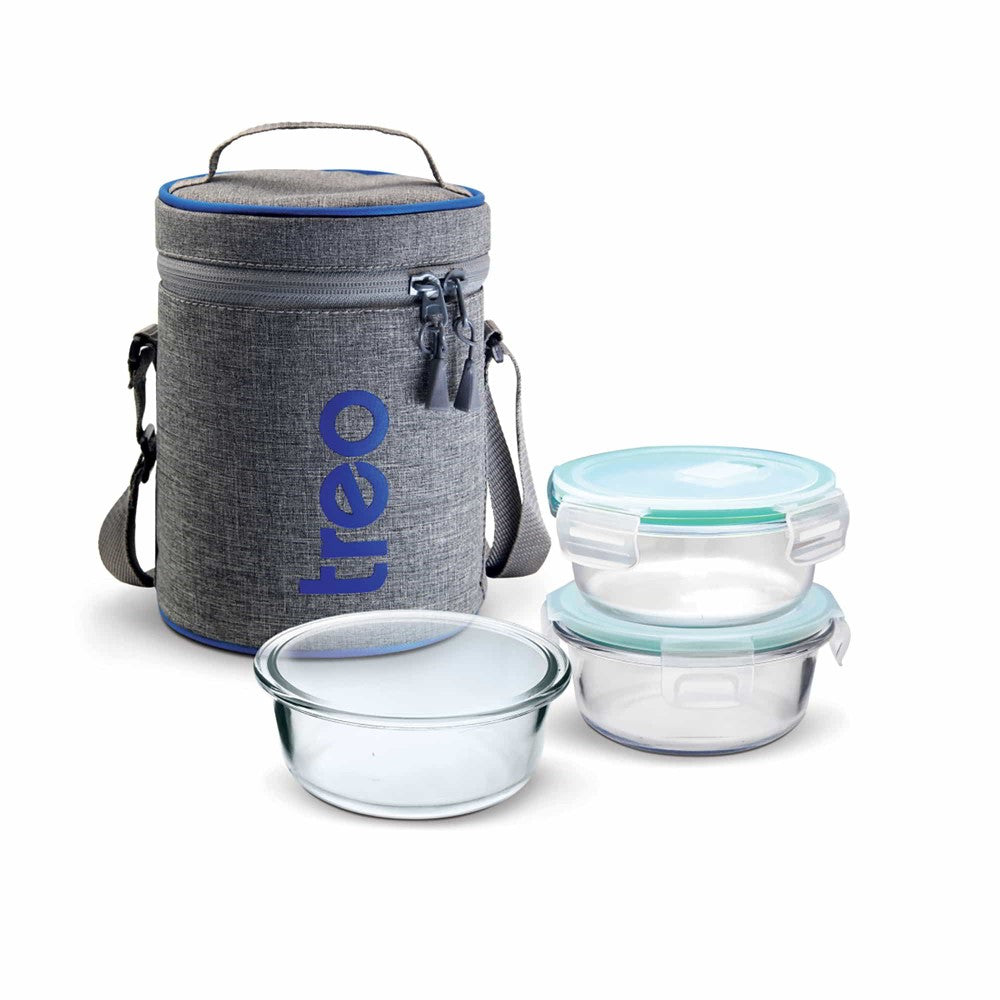 Treo by Milton All Fresh Borosilicate Glass Lunch Box Set Of 3