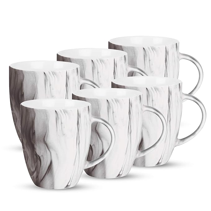 Marble Mug, 240 ml, Set of 6 (Treo by Milton)