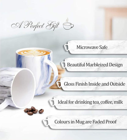 Marble Mug, 240 ml, Set of 6 (Treo by Milton)