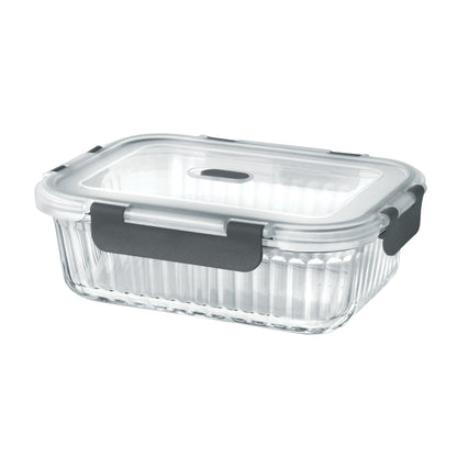 Borosilicate Clip Fresh Rib Rectangular Container (Treo by Milton)