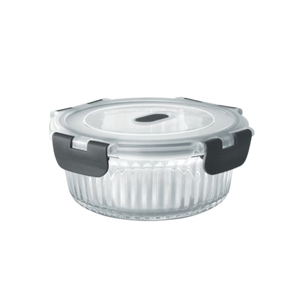 Borosilicate Clip Fresh Rib Round Container (Treo by Milton)