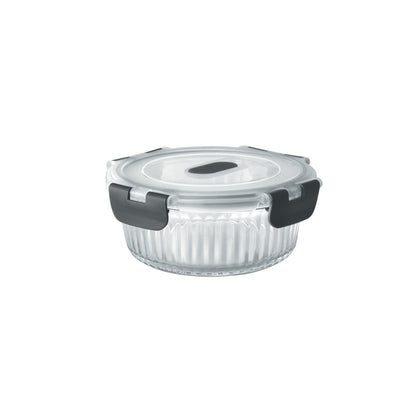 Borosilicate Clip Fresh Rib Round Container (Treo by Milton)