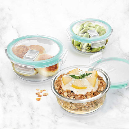 Hi Borosilicate Clip Fresh Round Container (Treo by Milton)