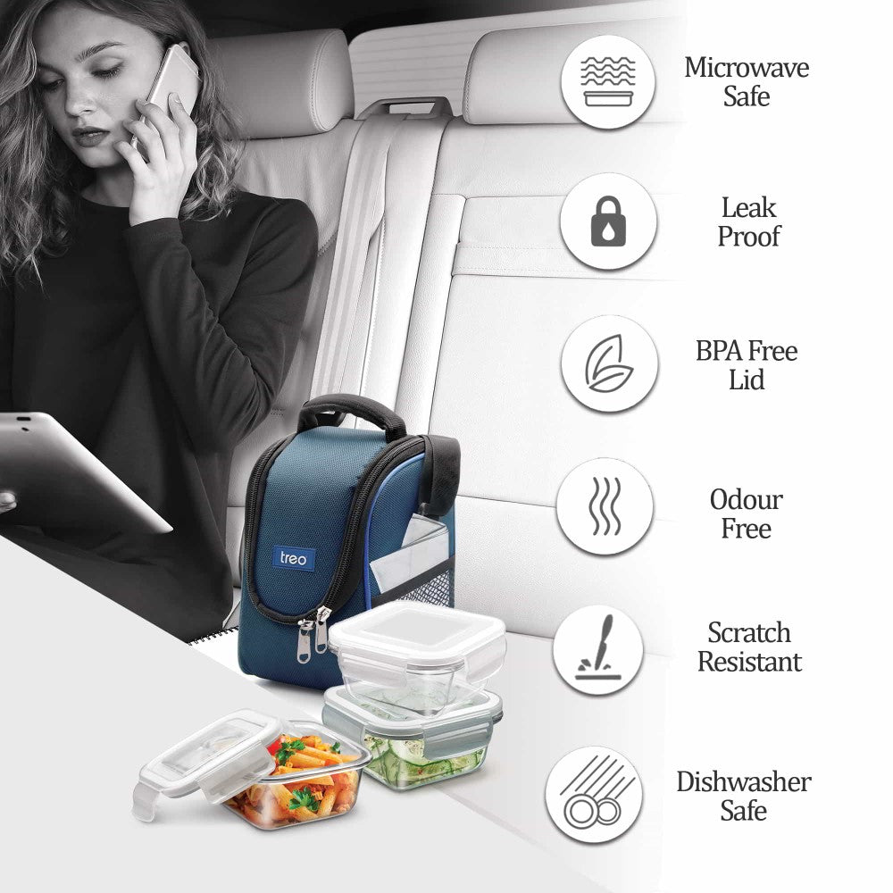 Health First Tiffin Round Glass Tiffin (Treo by Milton)