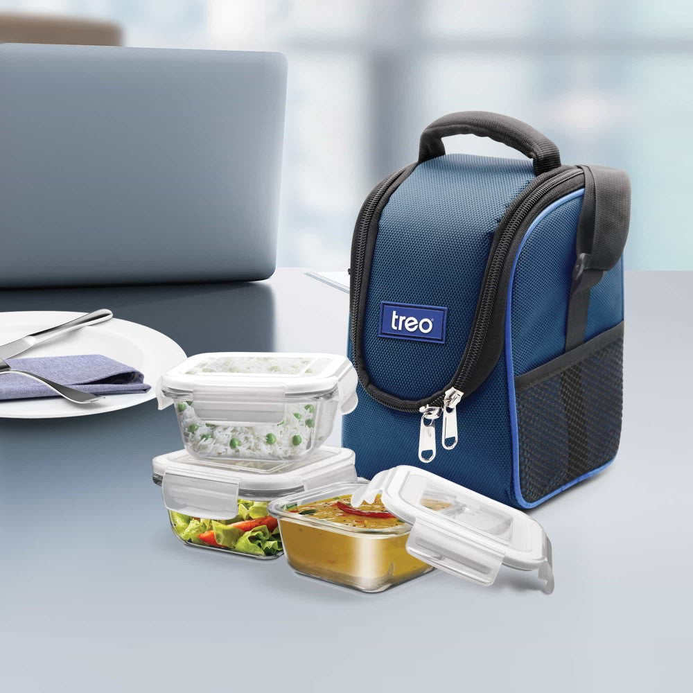 Treo by Milton Health First Tiffin Round Glass Lunch Box