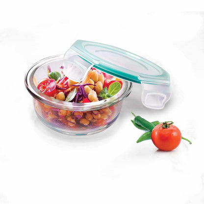 Hi Borosilicate Clip Fresh Round Container Treo by Milton