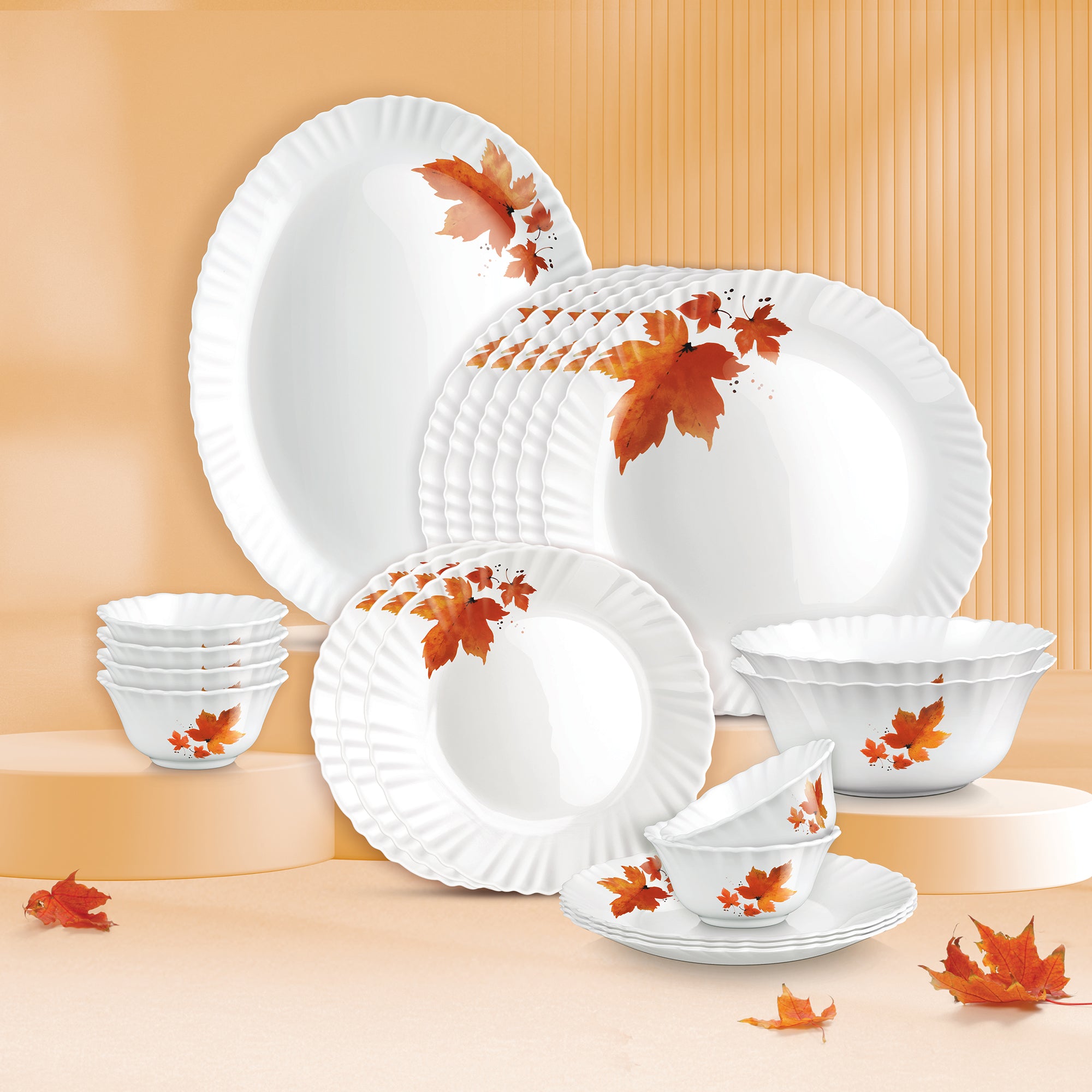 Buy Dinner Set - Aurelia Mapelle Opalware Collection Online | Treo