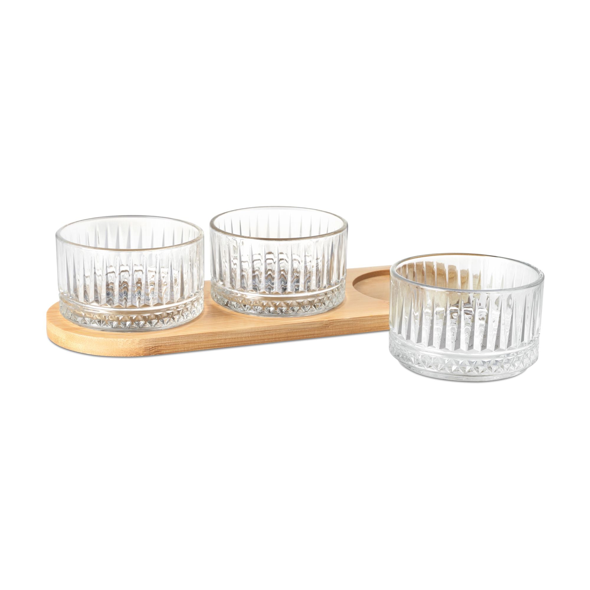 Verti Bowls with Wooden Tray Set (Treo by Milton)