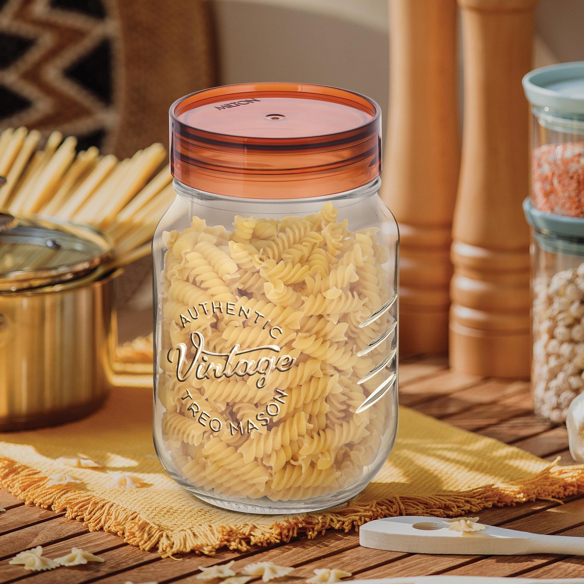 Treo by Milton Vintage Glass Jar With Lid 